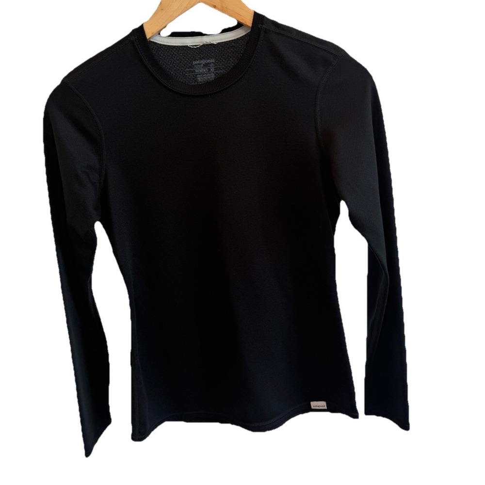 Patagonia Capilene 3 Midweight Shirt Womens XS Black Long Sleeve Base Layer